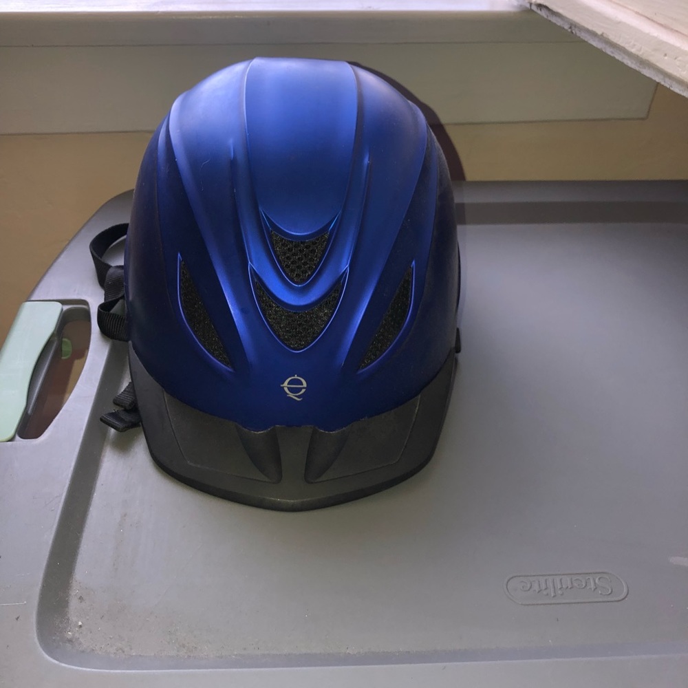 Troxel blue riding helmet